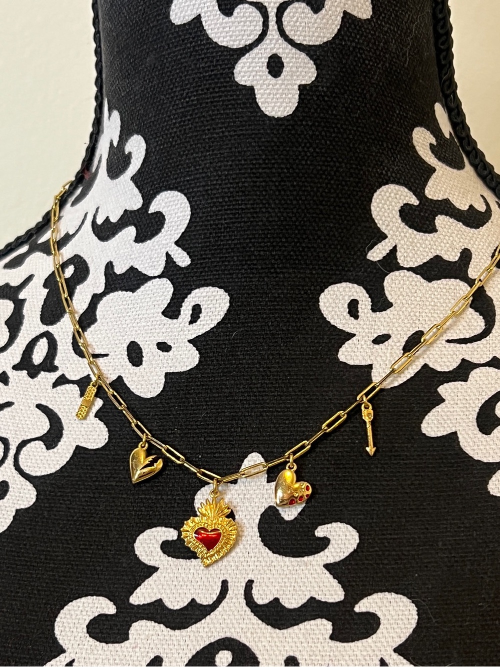 Gold Lover Charm Necklace